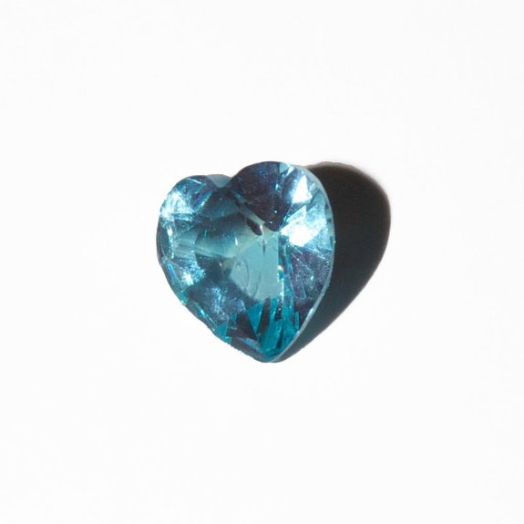December birthstone heart 5mm floating locket charm - Click Image to Close